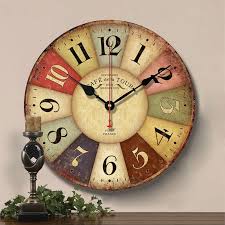 Simple Numerals Wall Clock Vintage Wooden Mute Wall Clock 12inch Wanduhr Wanduhr Dekoration Wanduhren