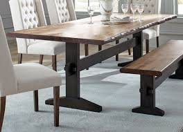 Want to create a stark contrast in a bright dining room? Bexley Live Edge Trestle Dining Table Natural Honey And Espr