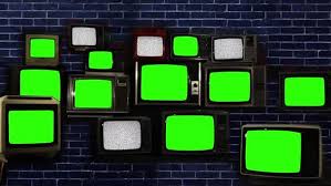 Multiple scenes and text styles, transition stingers and a countdown timer. Many Old Televisions With Green Screens And Static Over Blue Brick Wall By Maradonas Land