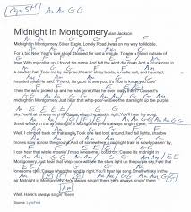 Midnight In Montgomery Alan Jackson Guitar Chord Chart Capo 5th Guitar Chord Chart Guitar Chords Ukulele Chords Songs
