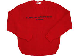 Supreme Comme Des Garcons Shirt Sweater Red Supreme Sweater Red Sweaters Sweater Shirt