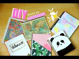 Diy 6 Ideas Faciles Para Decorar Tus Cuadernos Cuadernos Decorados Forrar Cuadernos Imagenes Para Decorar Cuadernos