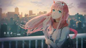 Zero two desktop wallpapers, hd backgrounds. Zero Two Desktop Kawaii Wallpapers Wallpaper Cave