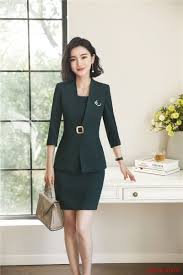 Formal Spring Summer Fashion Blazers Suits With Two Piece Jackets And Dress Office Ladies Business Womens Dress Suits Dresses For Work Office Dresses For Women