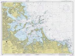 1979 Nautical Chart Of Boston Harbor Home Decor Nautical