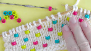 To this is added at the end of a number 2 on each side of the column. How To Knit Beads Knitting Technique Youtube