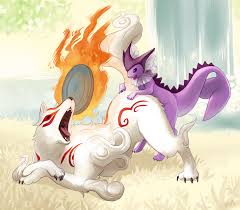 Post 354864: Amaterasu crossover Okami Porkyman PurpleKecleon Vaporeon