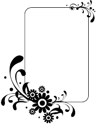 Black And White Floral Frame Vector Png Flower Frame Clip Art Vector Online Royalty Free Public Frame Border Design Painted Picture Frames Free Clip Art