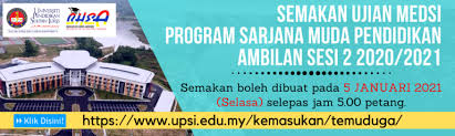 We did not find results for: Semakan Panggilan Ujian Medsi Bagi Program Sarjana Muda Pendidikan Ambilan Sesi 1 2021 2022 Upsi Portal Rasmi Universiti Pendidikan Sultan Idris