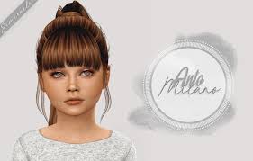 Anto Milano Kids Version Simfileshare Kids Hairstyles Sims Hair Sims 4 Toddler