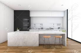 Desde luego, la madera no sólo es perfecta en ambientes rústicos. Representacion 3d De Cocina Moderna Con Piso De Madera Fotos Retratos Imagenes Y Fotografia De Archivo Libres De Derecho Image 72160635