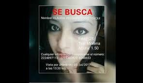 Comparte para localizar a Claudia Cosio Toxqui, desaparecida el 3 de julio