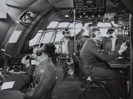 Flight Deck Crew Of A Boeing C 97 Stratofreighter Vintage Aircraft Flight Deck Aircraft Interiors