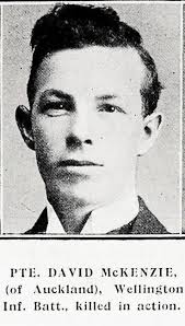 Private Henry McKenzie, Wellington Infantry Battalion, missing, believed  killed
