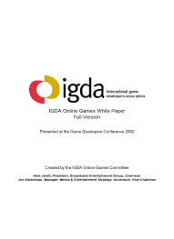 There are so many excuses you can make for why you can't learn something or can't make it to the gy. 2002 Igda Online Games White Paper