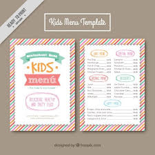 Download Meals For Children Template With Colored Lines For Free In 2020 Mahlzeiten Fur Kinder Menu Vorlage Essen Fur Kinder