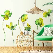 sticker fleurs aquarelles des prairies stickers fleurs deco fleur fleurs