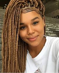 Medium Black And Brown Braids Box Braids Hairstyles For African American Black Women And White Women Box Braids Medium Box Braids Sho Braided Hairstyles Hair Styles Box Braids Hairstyles