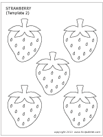 Strawberry Printable Templates Coloring Pages Firstpalette Com Strawberry Crafts Templates Printable Free Coloring Pages