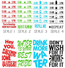 Water Bottle Vinyl Decals Set Of 2 Water Bottle Decals Vinyls Vinyl Quotes Cricut Vinyl