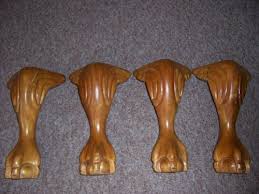 12 Carved Wood Ball Claw Foot Coffee Table Legs X 4 Furniture Parts Coffee Table Legs Table Legs Clawfoot