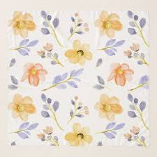 And the pillowcases is the same tone. Girly Watercolor Leaf Flowers Pattern Peach Lilac Scarf Zazzle Com In 2021 Floral Watercolor Watercolor Floral Pattern Watercolor Leaves