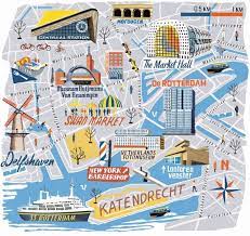Rotterdam is the second largest city and municipality in the netherlands. Map Of Rotterdam The Netherlands Via Cartographic Org Uk Rotterdam Map Rotterdam Illustrated Map