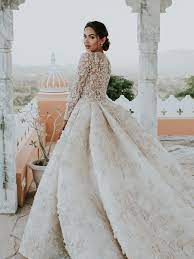 Influencer Diipa Khosla S Custom Made Ashi Studio Gown Took Over 1600 Hours To Make Indian Wedding Gowns Wedding Dress Long Sleeve Trendy Wedding Dresses