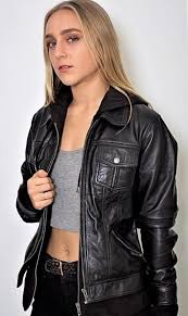 Womens Annaliese Leather Bomber Jacket Leather Jackets Women Pants Women Fashion Leather Women