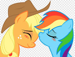 Pense no sexo oral normal, mas com uma diferença. Rainbow Dash Applejack Torta De Pinkie Raridade Fluttershy Beijo De Arco Iris S Cavalo Mamifero Png Pngegg