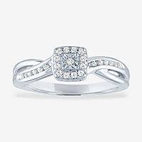 Rose gold princess cut promise rings. Princess Cut Infinity Promise Rings
