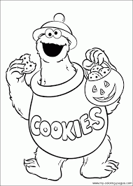 Coloring Cookie Monster 001 Monster Coloring Pages Halloween Coloring Pages Sesame Street Coloring Pages