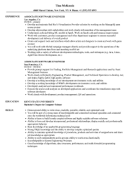 Objective innovative and brilliant software engineer with the following skills: Associate Software Engineer Resume Samples Velvet Jobs