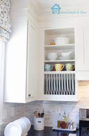 Look no further than these diy floating shelves. Diy Inside Cabinet Plate Rack Remodelando La Casa
