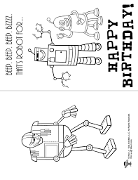 Download and print these birthday card coloring pages for free. Robot Birthday Card Coloring Page Woo Jr Kids Activities Children S Publishing