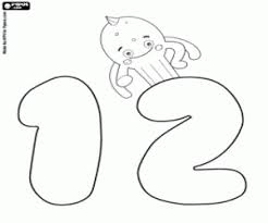 Free printable number coloring pages for kids. The Number Twelve And Pypus Number 12 Coloring Page Printable Game