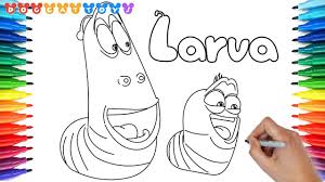 Download the elegant coloring pages larva online. Larva Yellow Red Larva Tuba Coloring Book 63 Cute Drawing Coloring Dogcattoys Youtube