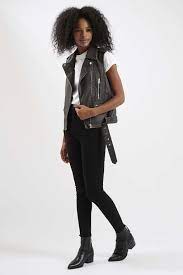 Photo 2 Of Sleeveless Faux Leather Biker Jacket Faux Leather Biker Jacket Pretty Little Liars Fashion Black Leather Vest