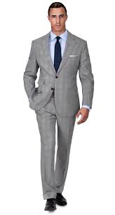 Grey Glen Check Suit Checked Suit Grey Suit Men Custom Suit