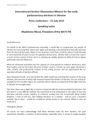 In his victory speech, delivered after days of vote counting and uncertainty, mr. Mm Speech Press Conference Ukraine Elections Nato Pa