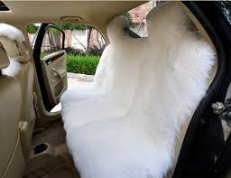 Genuine White Pelt Long Wool Sheepskin Fur Car Universal Fit Seat Cushion Cover Covers Ecological Tanning In Seat Covers From A Car Car Girly Car Car Gadgets