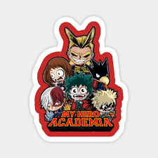 My hero academia chibi stickers. My Hero Academia Chibi Featuring All Might My Hero Academia Magnete Teepublic It