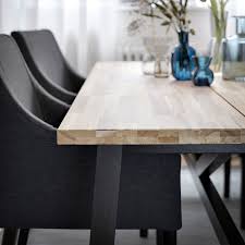 Skogsta Sakarias Table And 4 Chairs Acacia Black Sporda Dark Gray Ikea In 2020 Grey Dining Tables Ikea Dining Table