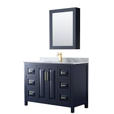 Milan 20 inch medicine cabinet 151.2 usd. Daria 48 Inch Single Vanity Marble Top Medicine Cabinet Overstock 21549160 Dark Gray