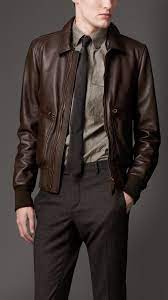 Men S Designer Outerwear Burberry Official Leather Jacket Outfit Men Jackets Men Fashion Leather Jacket