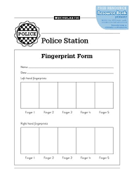 Fingerprint Form Free Primary Ks1 Teaching Resource