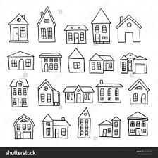 Black And White Simple Hand Drawn House Clipart House Sketch Logo Hand Drawn 43 Ideas Cartoon House Simple House Drawing House Doodle