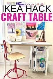 Ikea hacks give pieces new purpose with images kitchen table. Neat Ikea Craft Table Hack Counter Height On A Budget