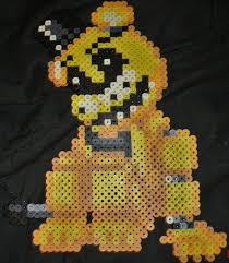 Golden Freddy Fnaf Crafts Perler Bead Art Diy Perler Beads