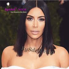 A wide variety of k hairs options are available to you, such as hair extension type, virgin hair, and hair grade. New Celebrity Kim Kardashian Short Black Hairstyle Wig Synthetic Short Natural Black Straight Hair Lace Front Wigs For White Black Women Synthetic Wig Care Short Wigs From Tthouse2 40 21 Dhgate Com